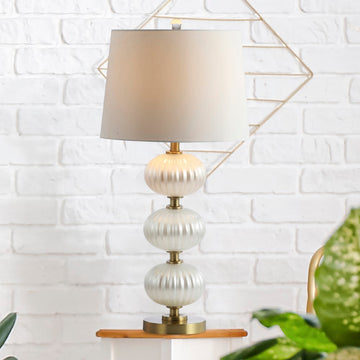 Carter 29.7" Glass LED Table Lamp - JONATHAN Y